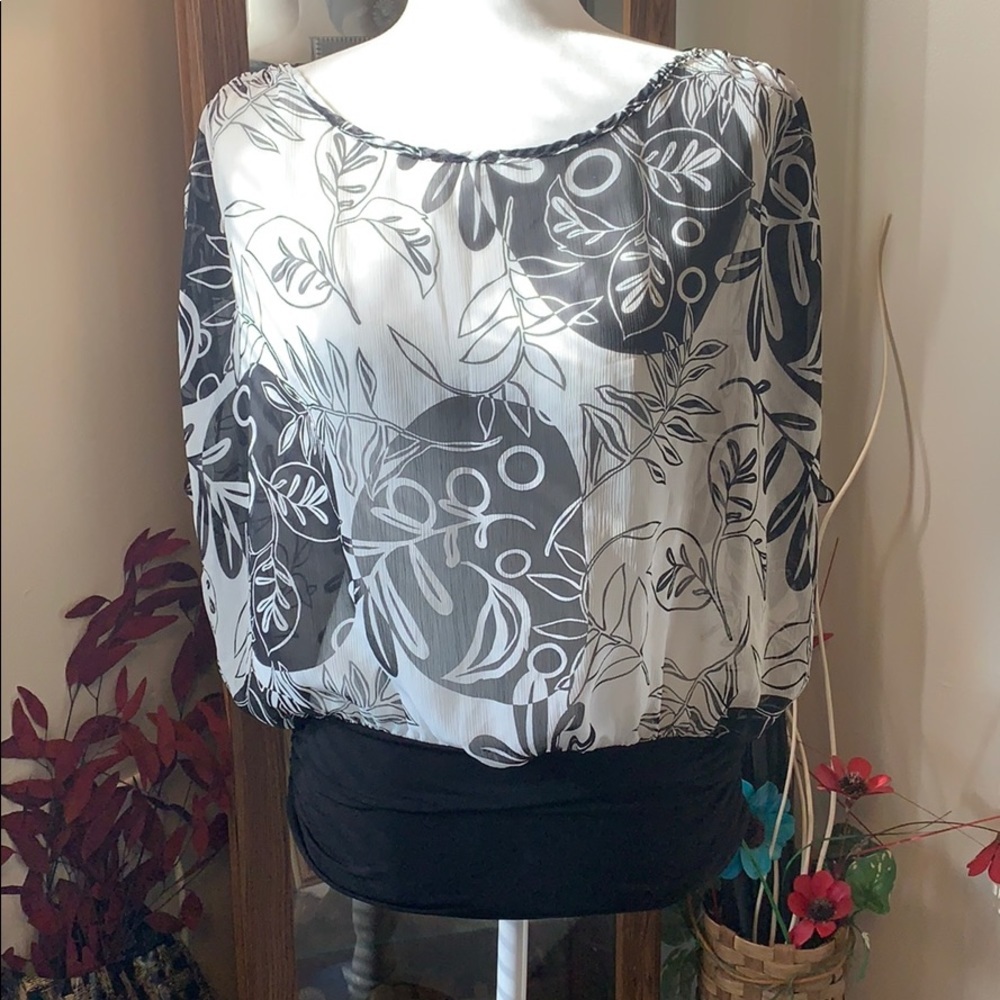 Sheer blouse‎ by sushi flowers.